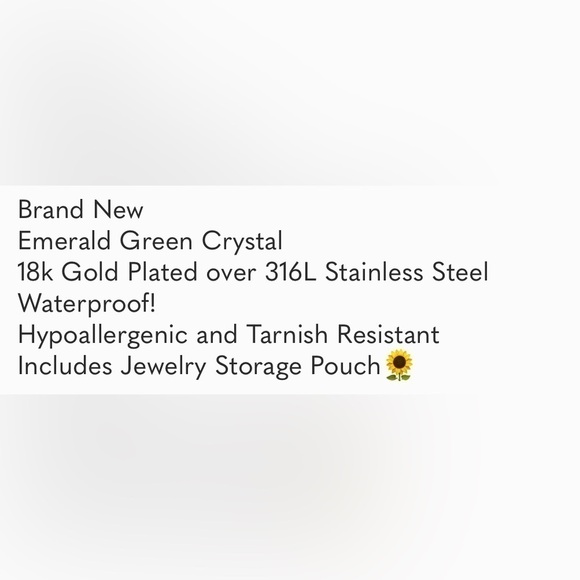 ⭐️ New Emerald Green Gemstone 18K Gold Plated Bracelet - Picture 7 of 9